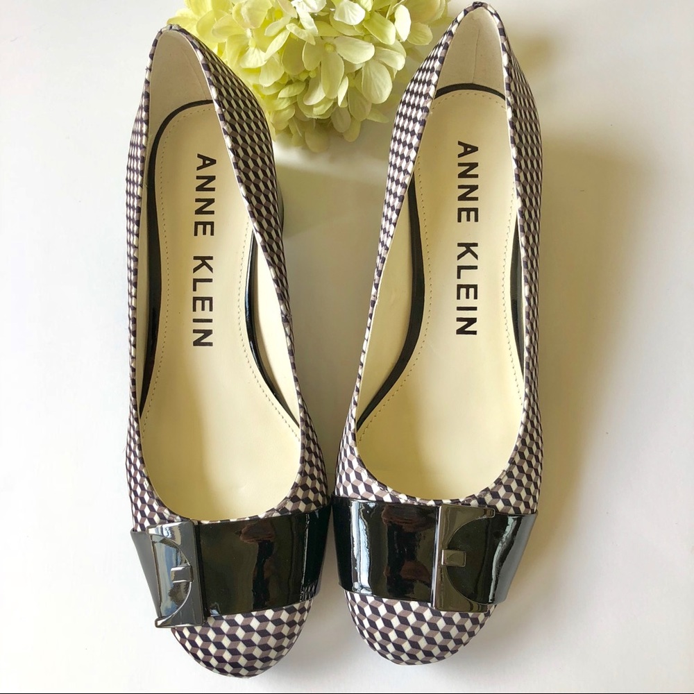 Anne Klein Gingham Checkered Heels size 7